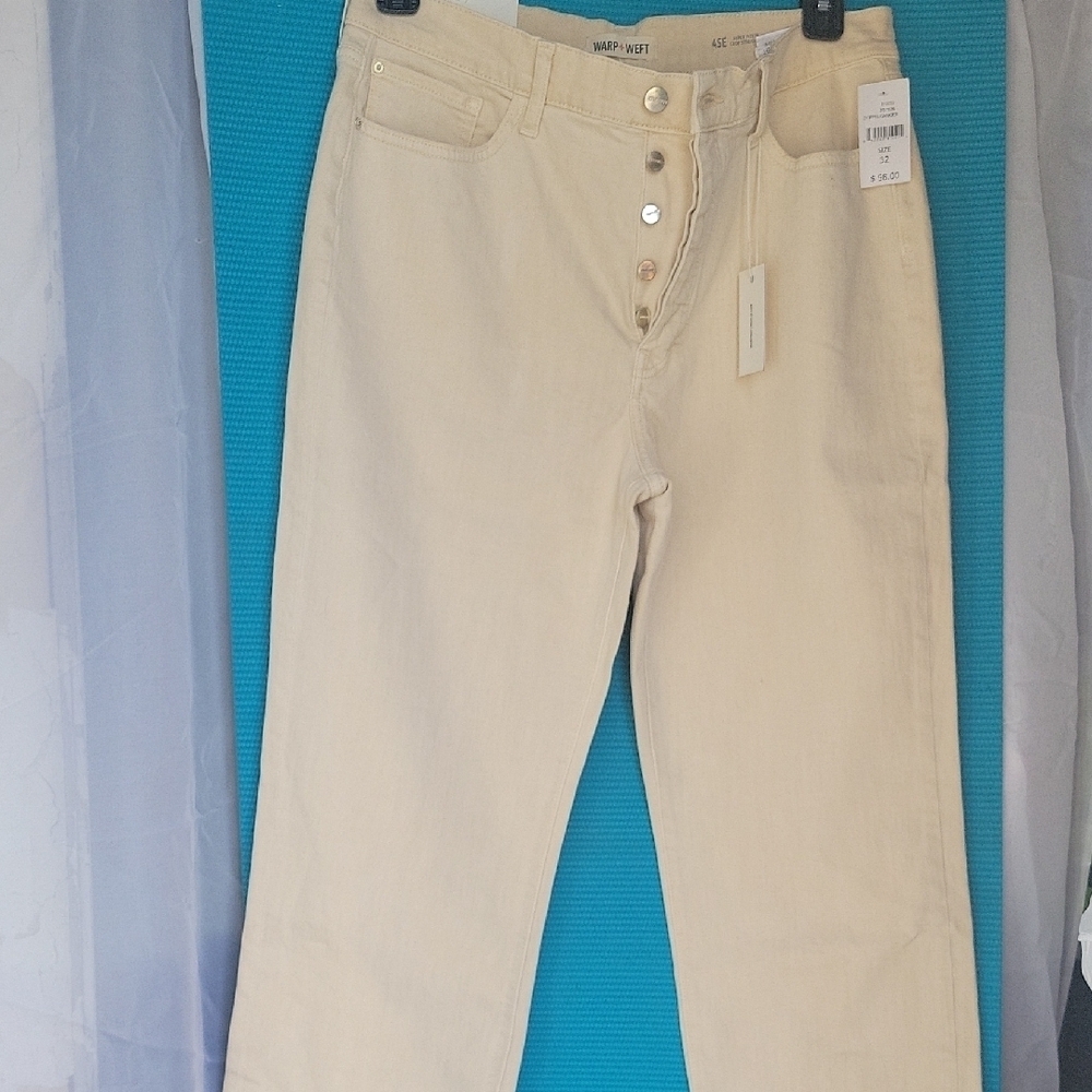 WARP+WEFT aspen Pitkin Crop Straight Jeans Size 14/33